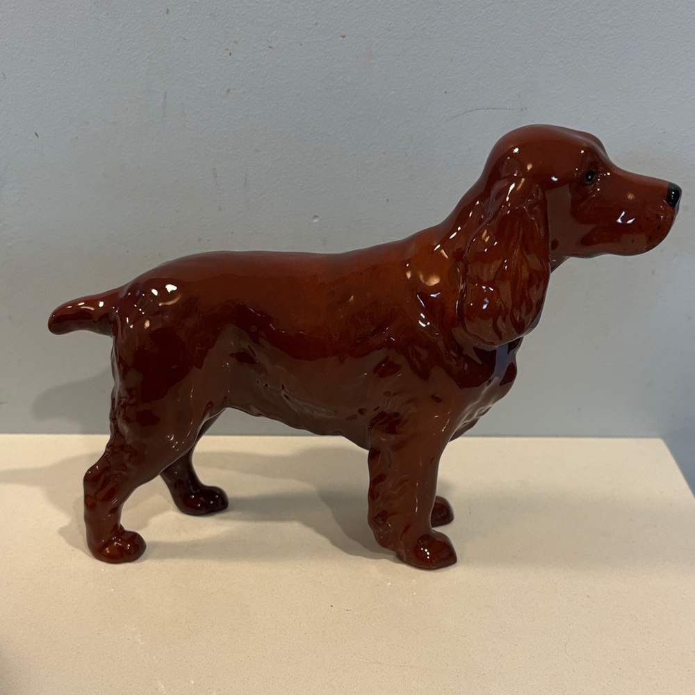 Vintage Beswick England Cocker Spaniel  Ceramic Dog Figurine - Brown